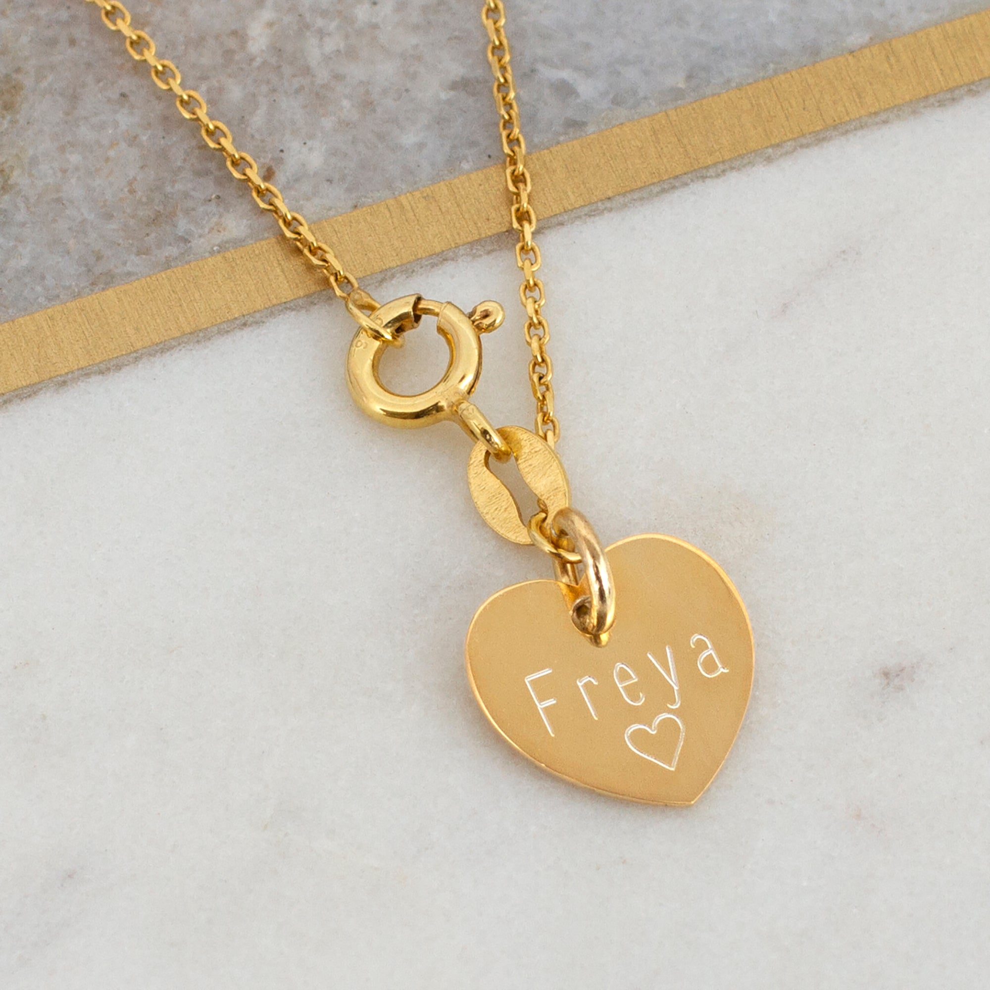 18ct Gold Plated Love Rings Necklace