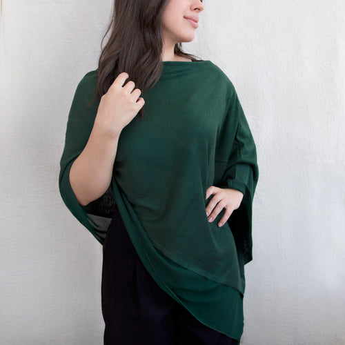 Personalised Lightweight Wool Mix Poncho