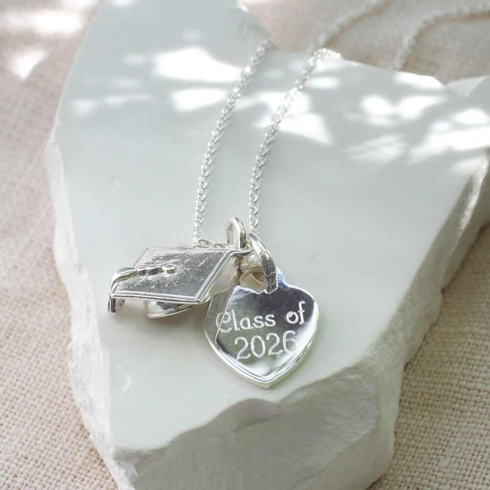 Personalised Sterling Silver Graduation Necklace