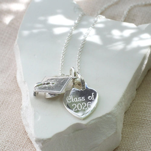 Personalised Sterling Silver Graduation Necklace