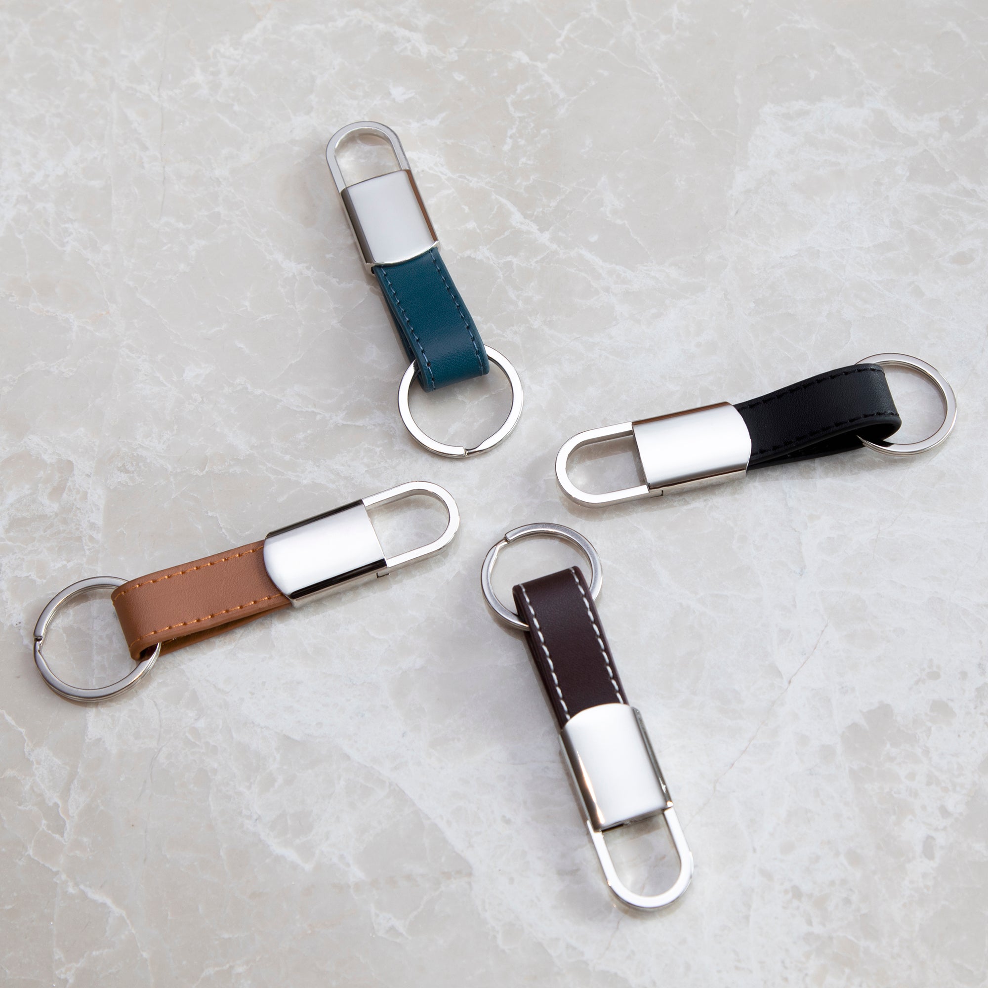 Personalised Leather Message Keyring