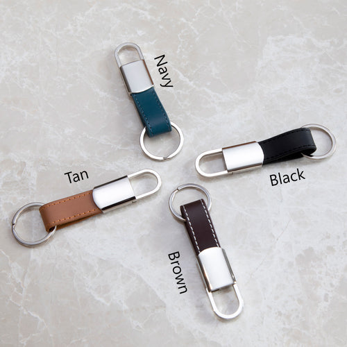 Personalised Leather Message Keyring