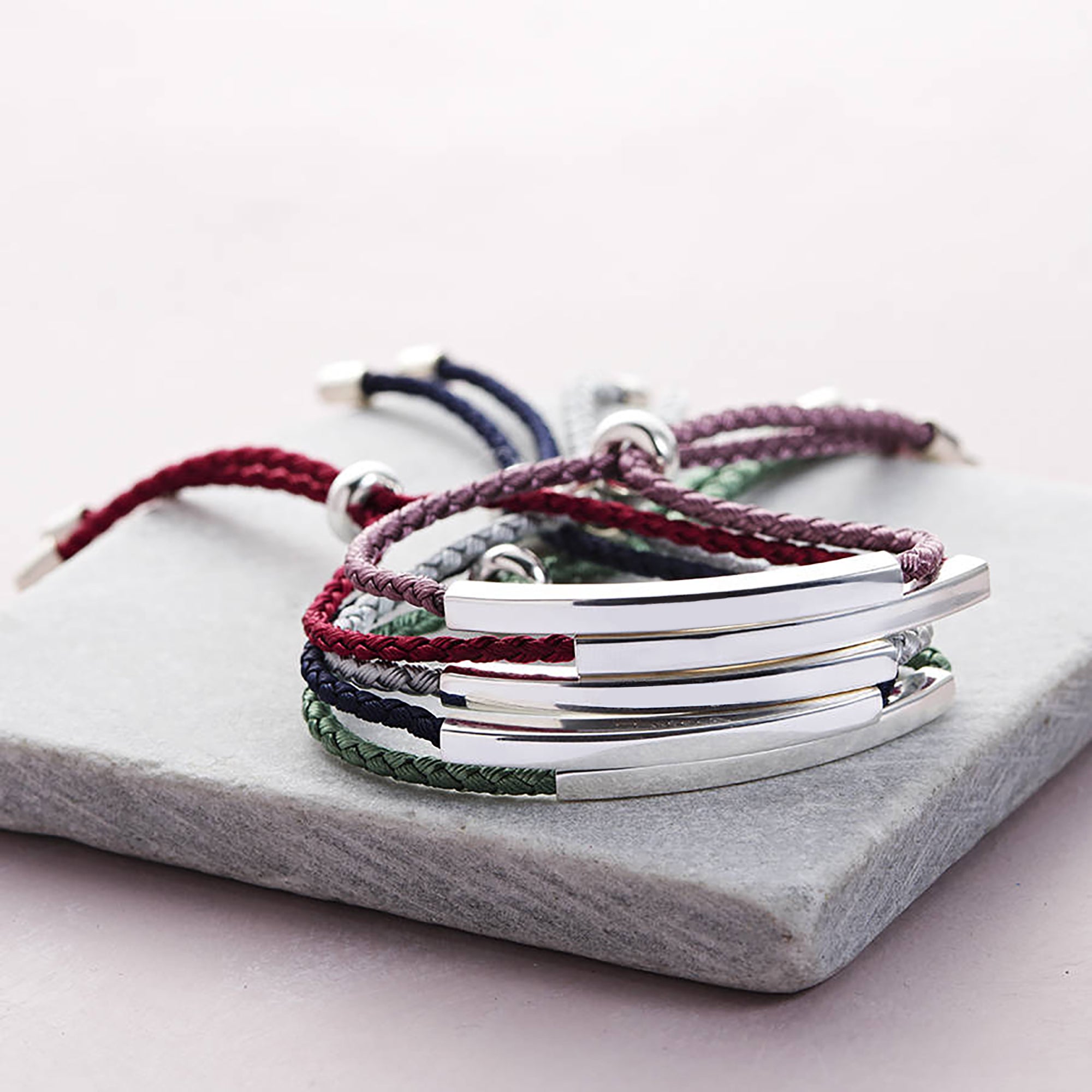Sterling Silver Personalised Friendship Bracelet