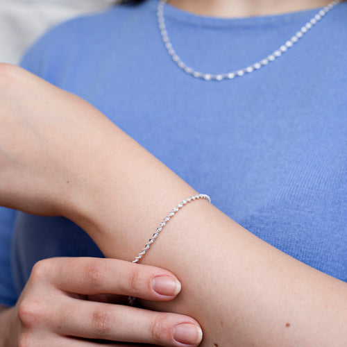 Personalised Sterling Silver Twisted Herringbone Bracelet