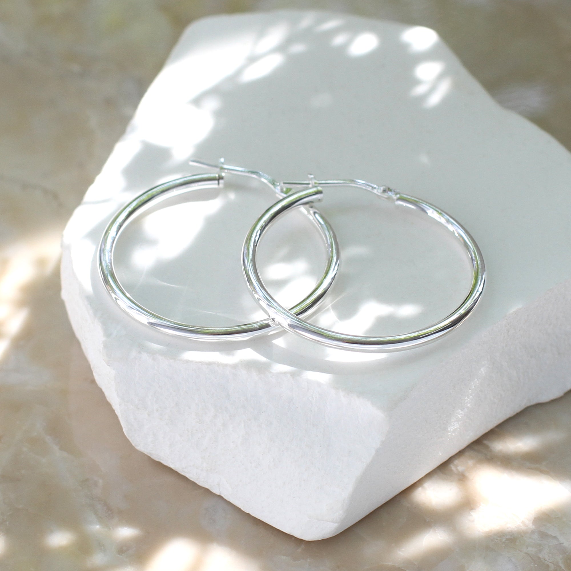 18ct Gold or Sterling Silver Creole Hoop Earrings