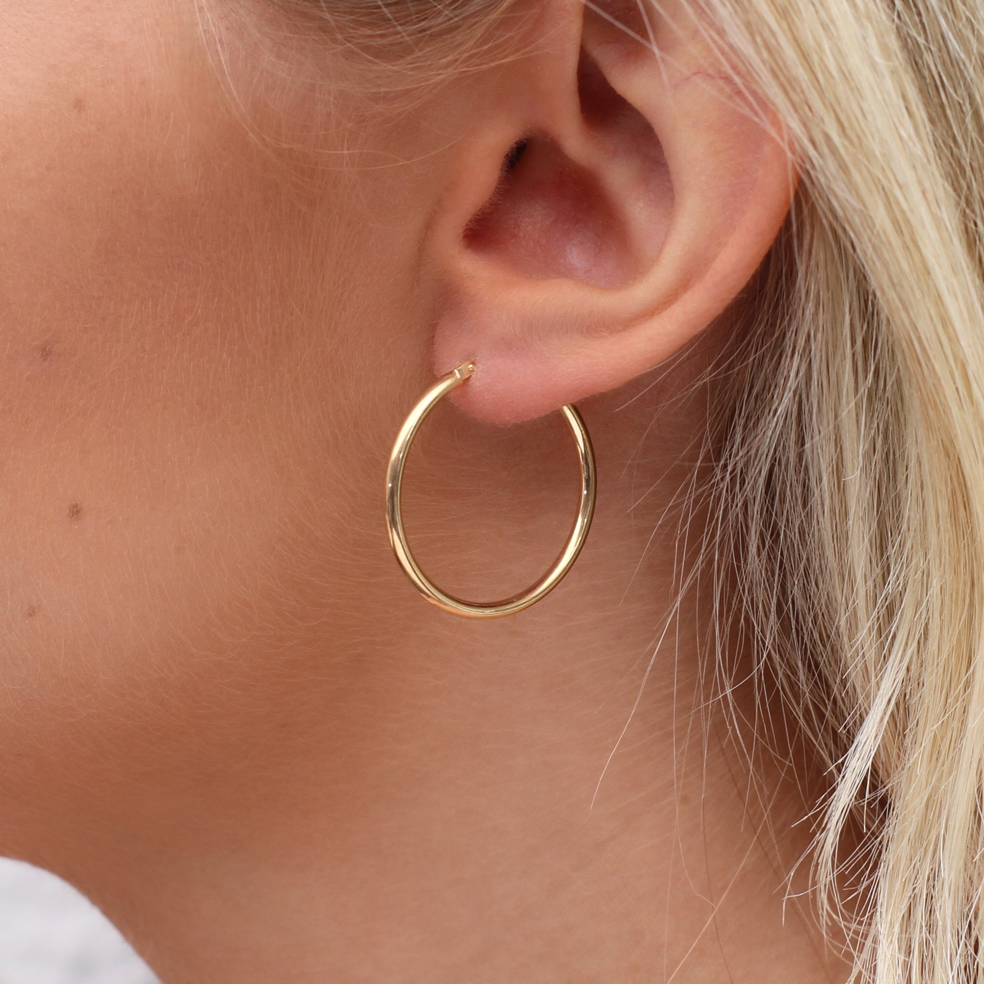 18ct Gold or Sterling Silver Creole Hoop Earrings