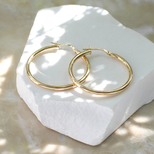 18ct Gold or Sterling Silver Creole Hoop Earrings