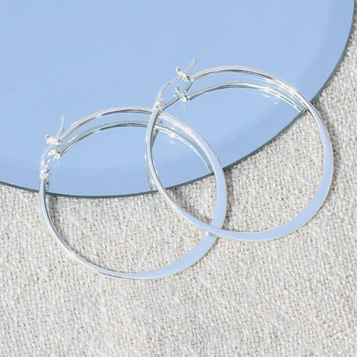 Sterling Silver Or Gold Plated Hoop Earrings