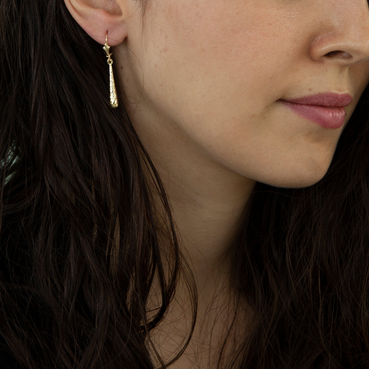 9ct Yellow Gold Tear Drop Dangle Earrings