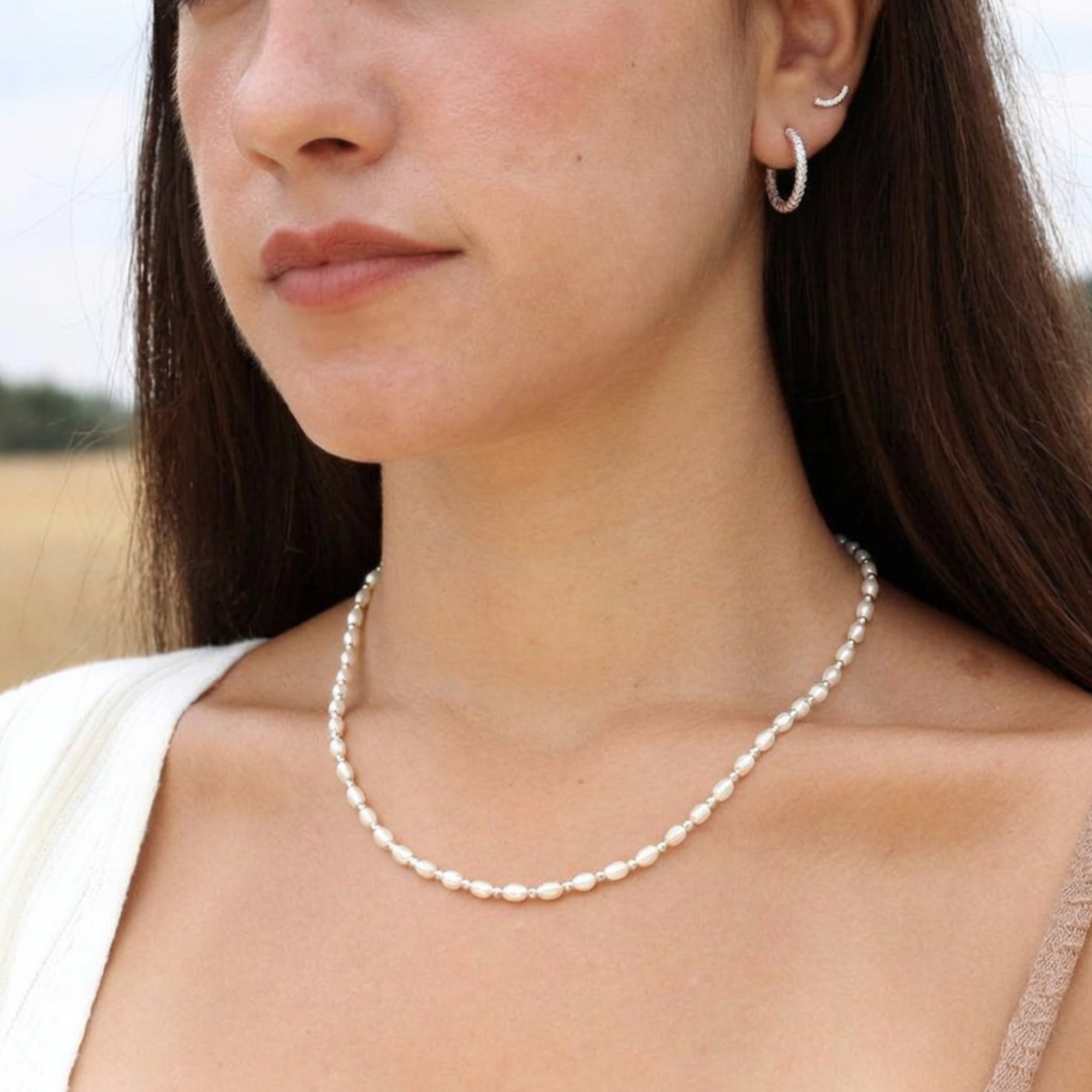 14ct Gold Plated or Silver Freshwater Pearl Necklace