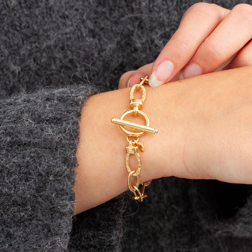18ct Gold Plated Or Sterling Silver Link Chain Bracelet