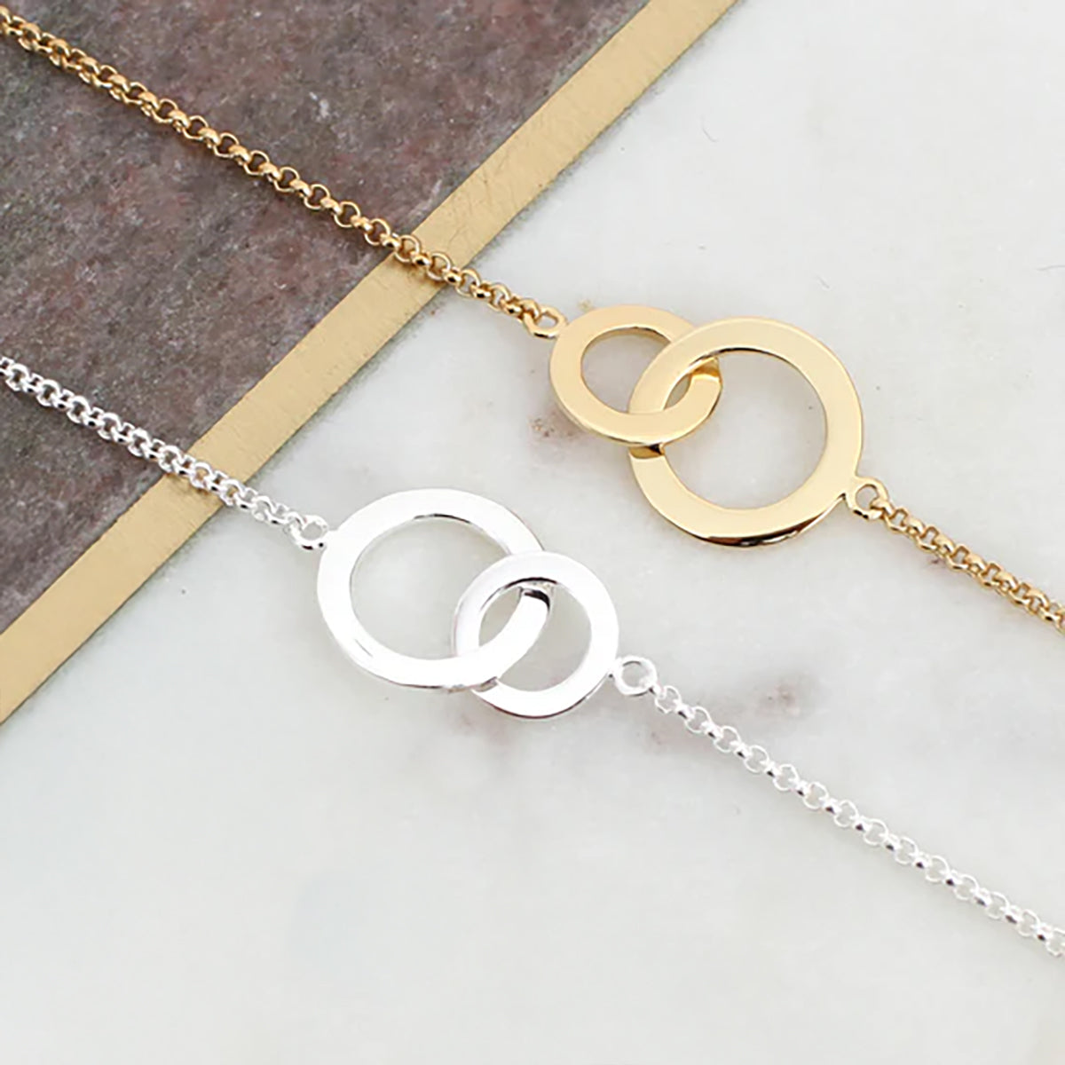 Personalised Infinity Rings Bracelet
