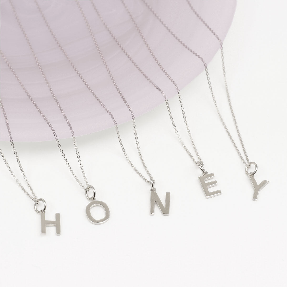 Personalised Sterling Silver Initial Charm Necklace