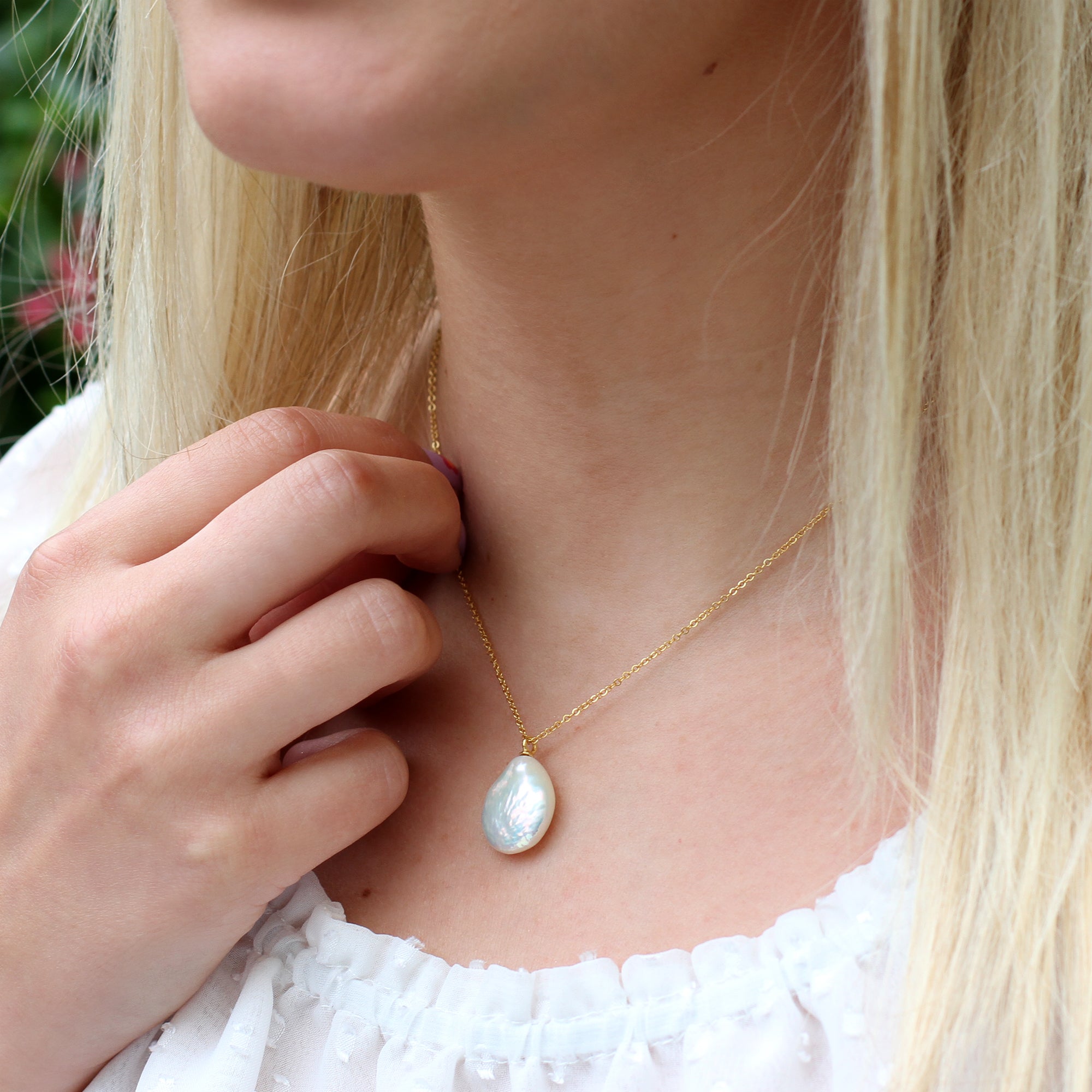 18ct Gold Plated Or Sterling Silver Freshwater Pearl Necklace