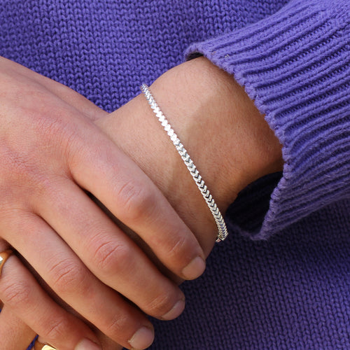 Men's Sterling Silver Franco Box Chain Bracelet