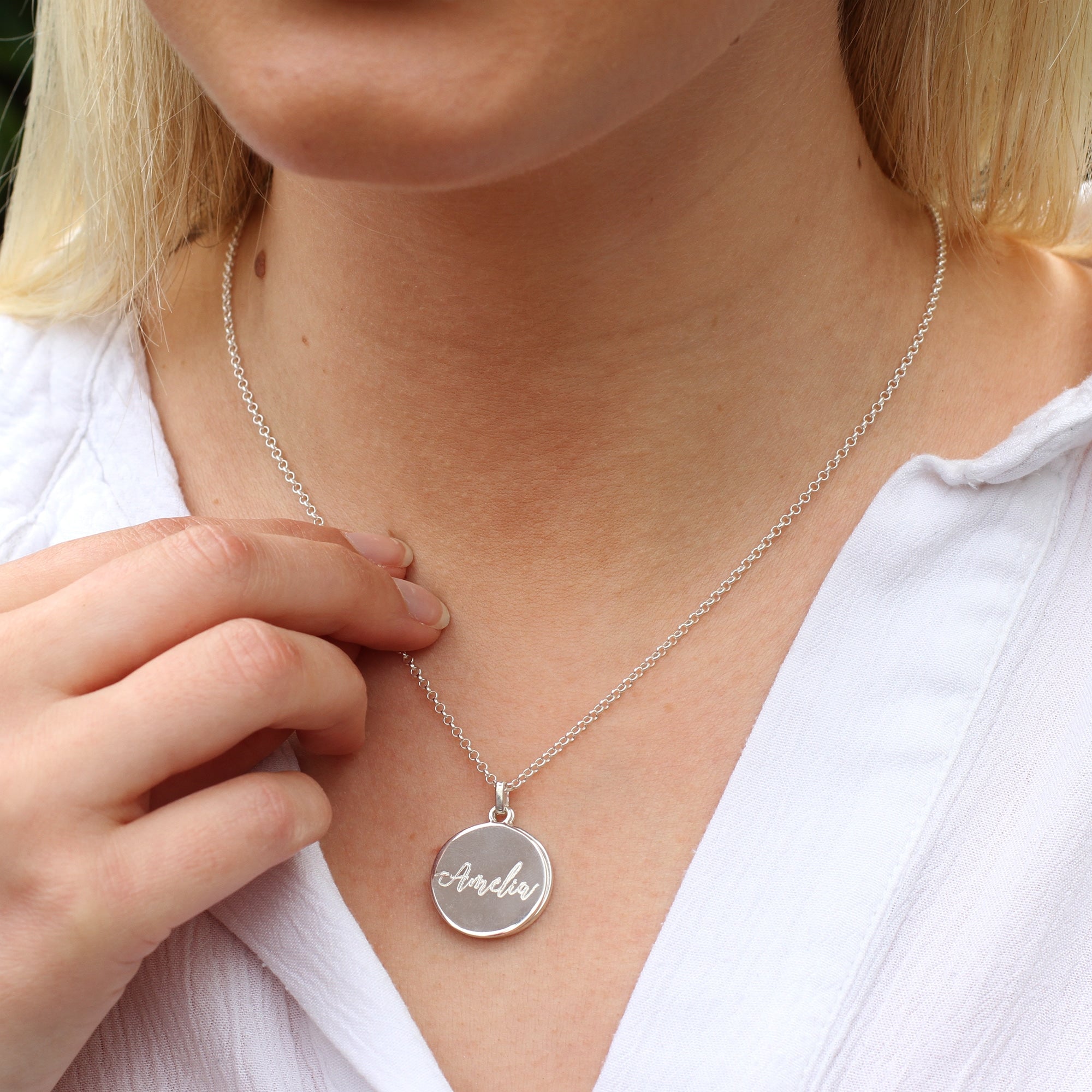 Personalised Sterling Silver Swing Locket