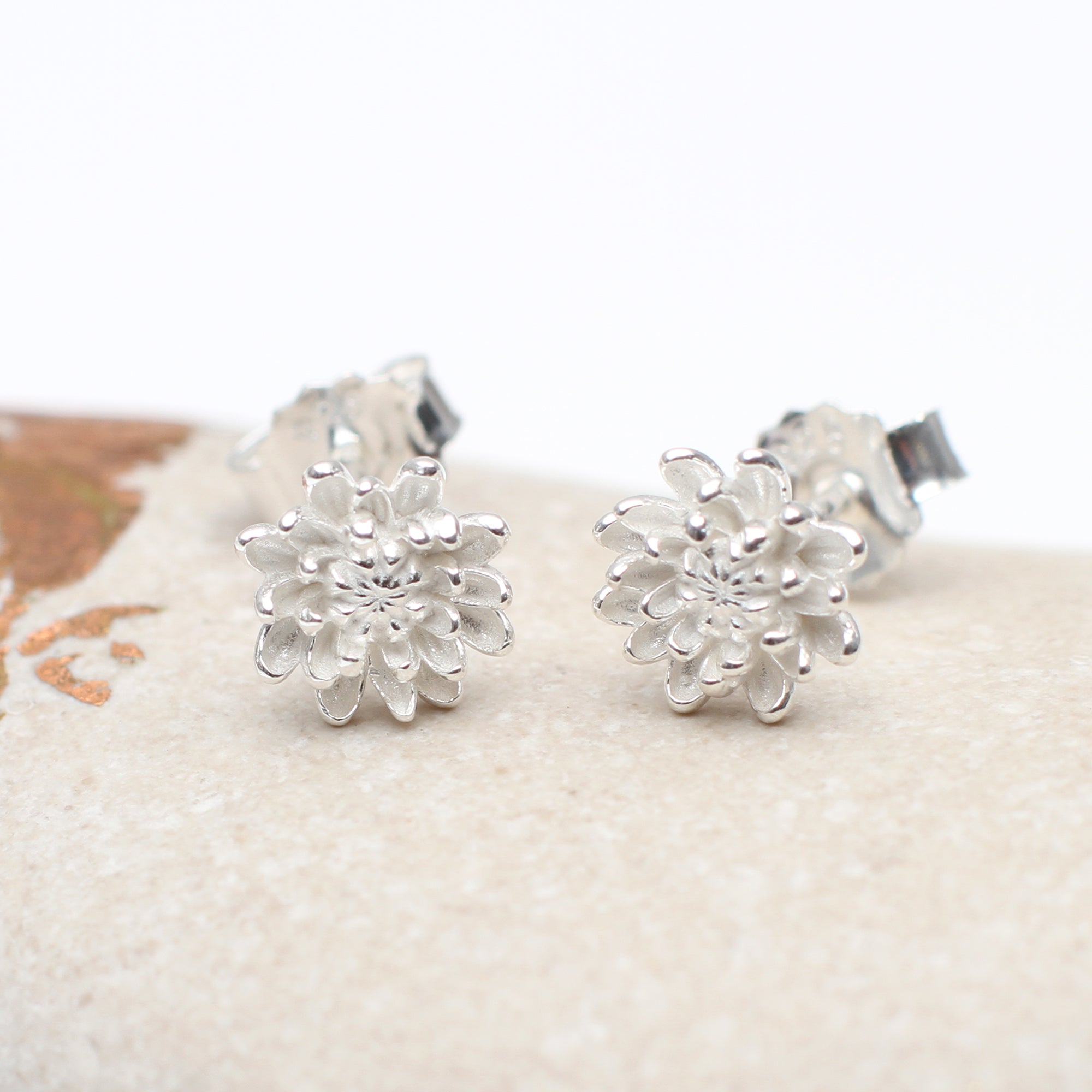 Sterling Silver and 18ct Gold Plated Birth Flower Earrings