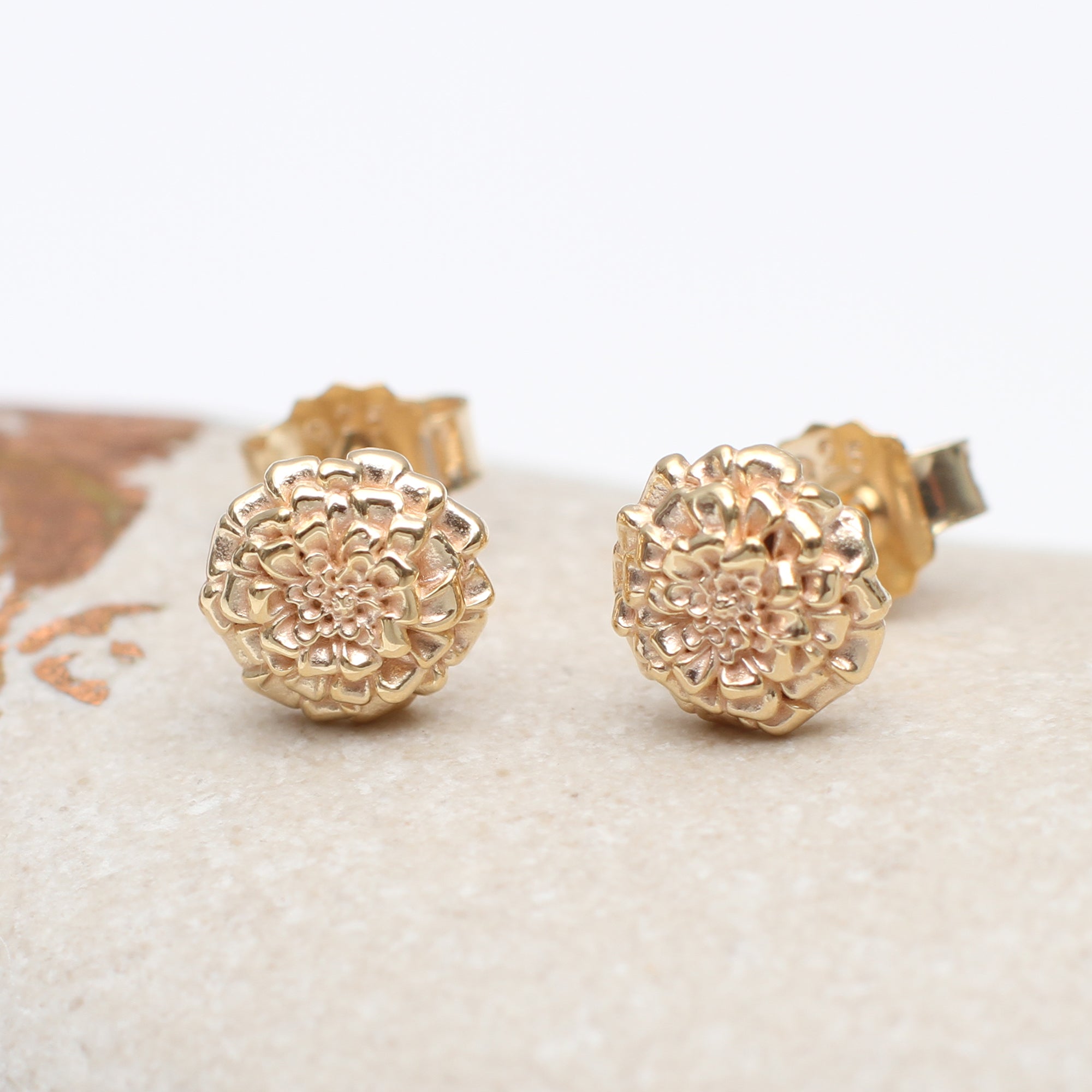 Sterling Silver and 18ct Gold Plated Birth Flower Earrings