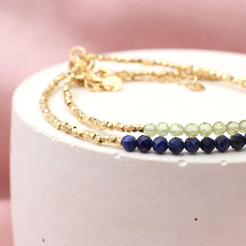 Personalised Semi Precious Stone Stacking Bracelet