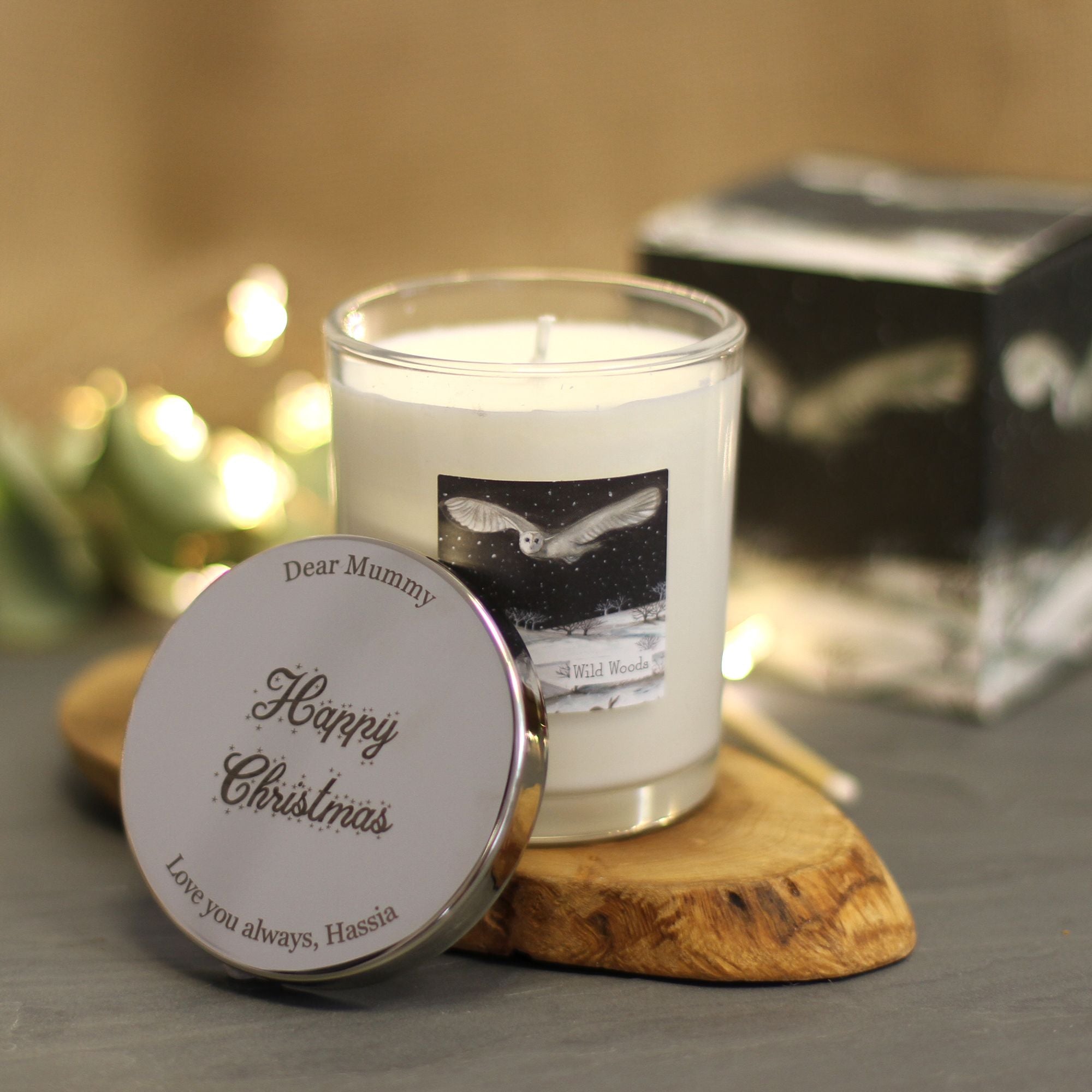 Personalised Christmas Votive Candles