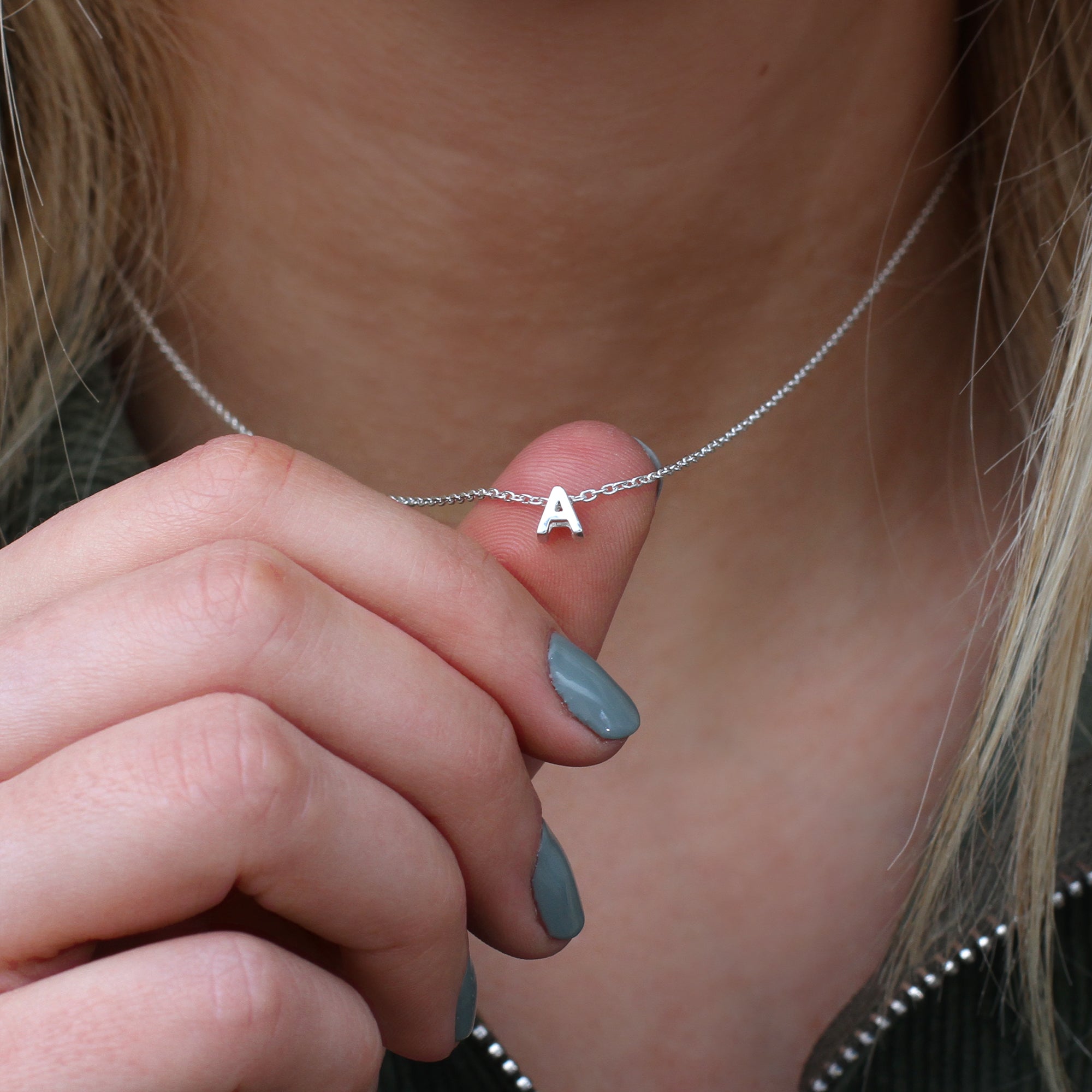 【HURLEY BURLEY】Super Star Initial Necklace シルバー 名入れ Personalised Sterling Silver Initial Charm Necklace