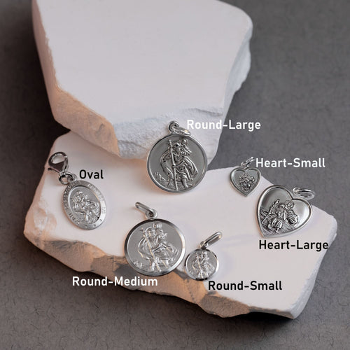 Personalised Sterling Silver St Christopher Charms