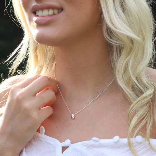 Personalised Silver Pebble Necklace