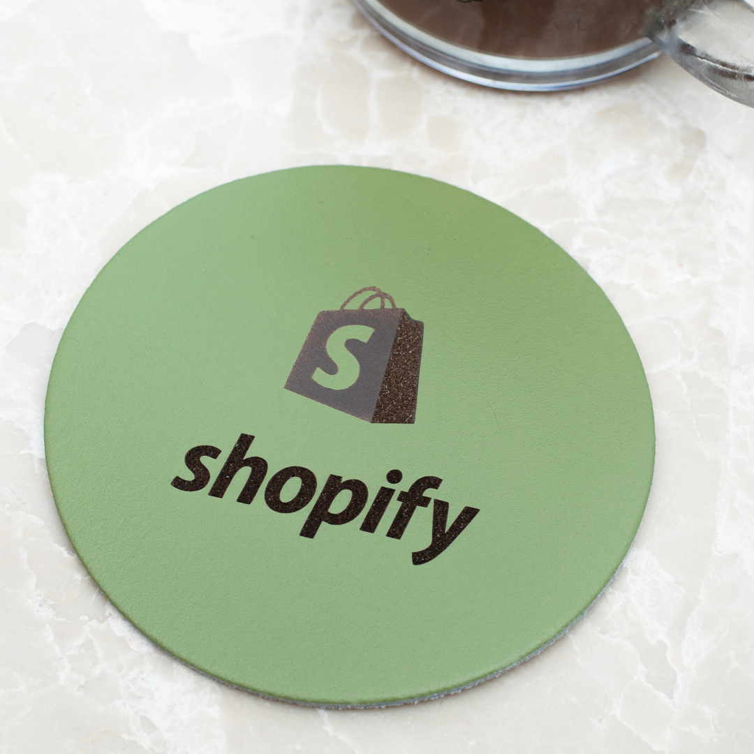 Personalised Leather Coaster