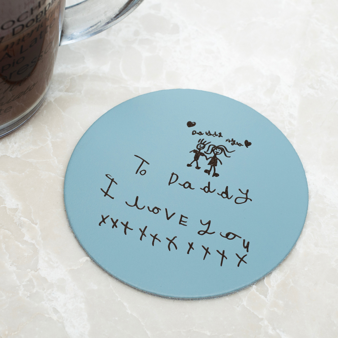 Personalised Leather Coaster