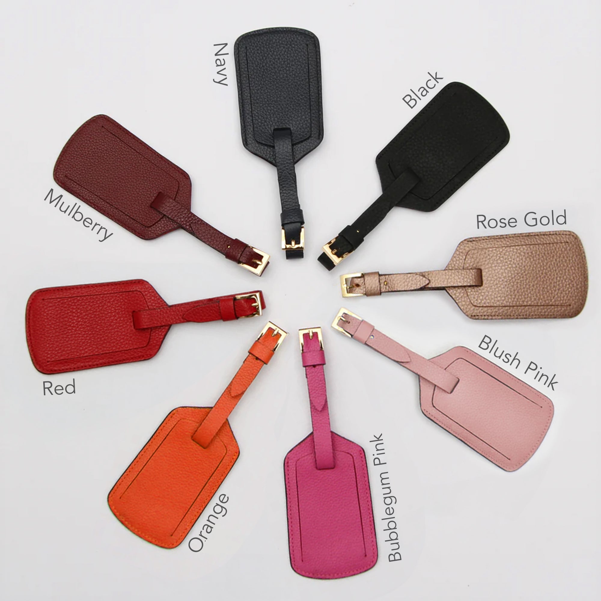 Luxury Leather Matching Couples Luggage Tags