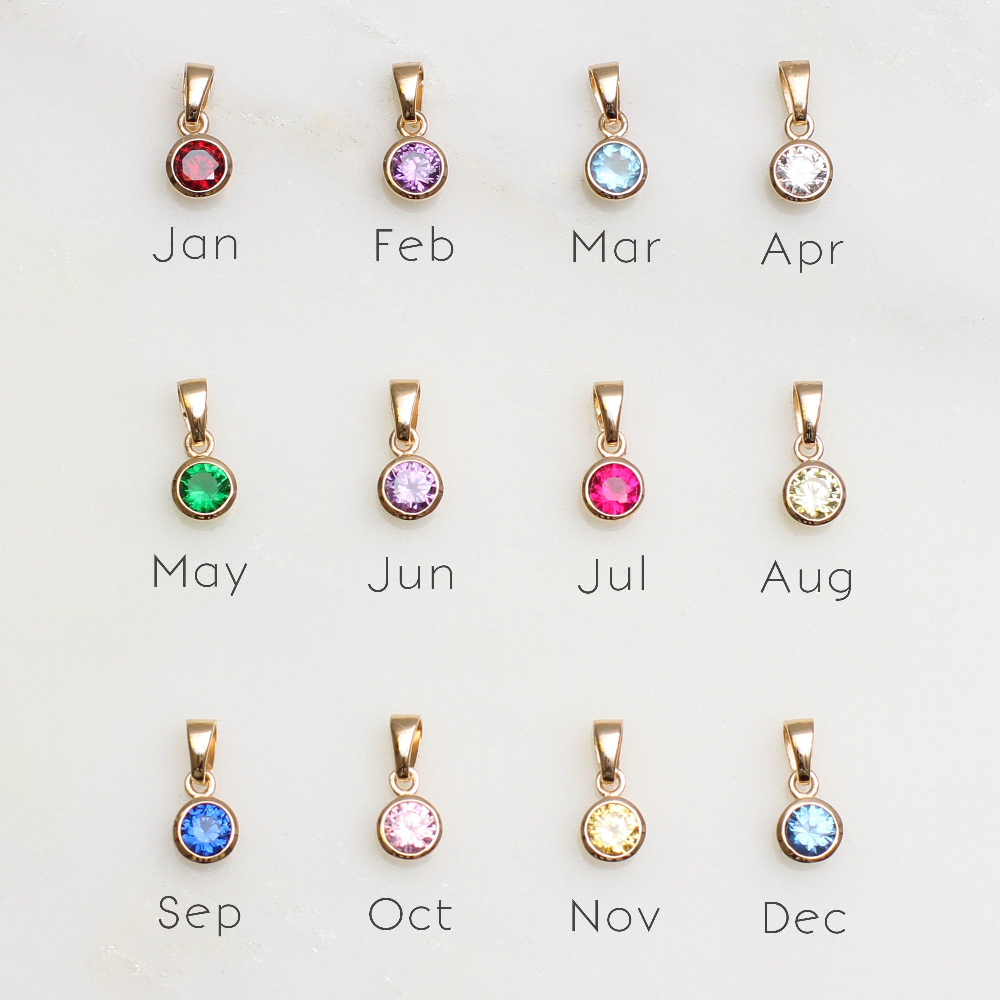 Sterling Silver or 18ct Gold Plated Personalised Birthstone Layer Necklace