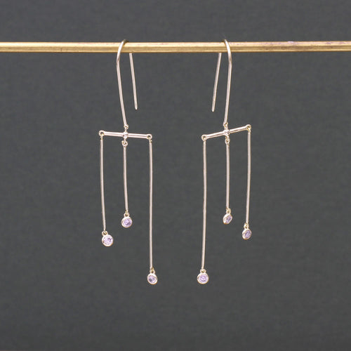 18ct Gold Plated Crystal Drop Chandelier Earrings