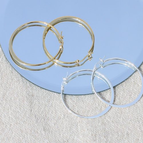 Sterling Silver Or Gold Plated Hoop Earrings
