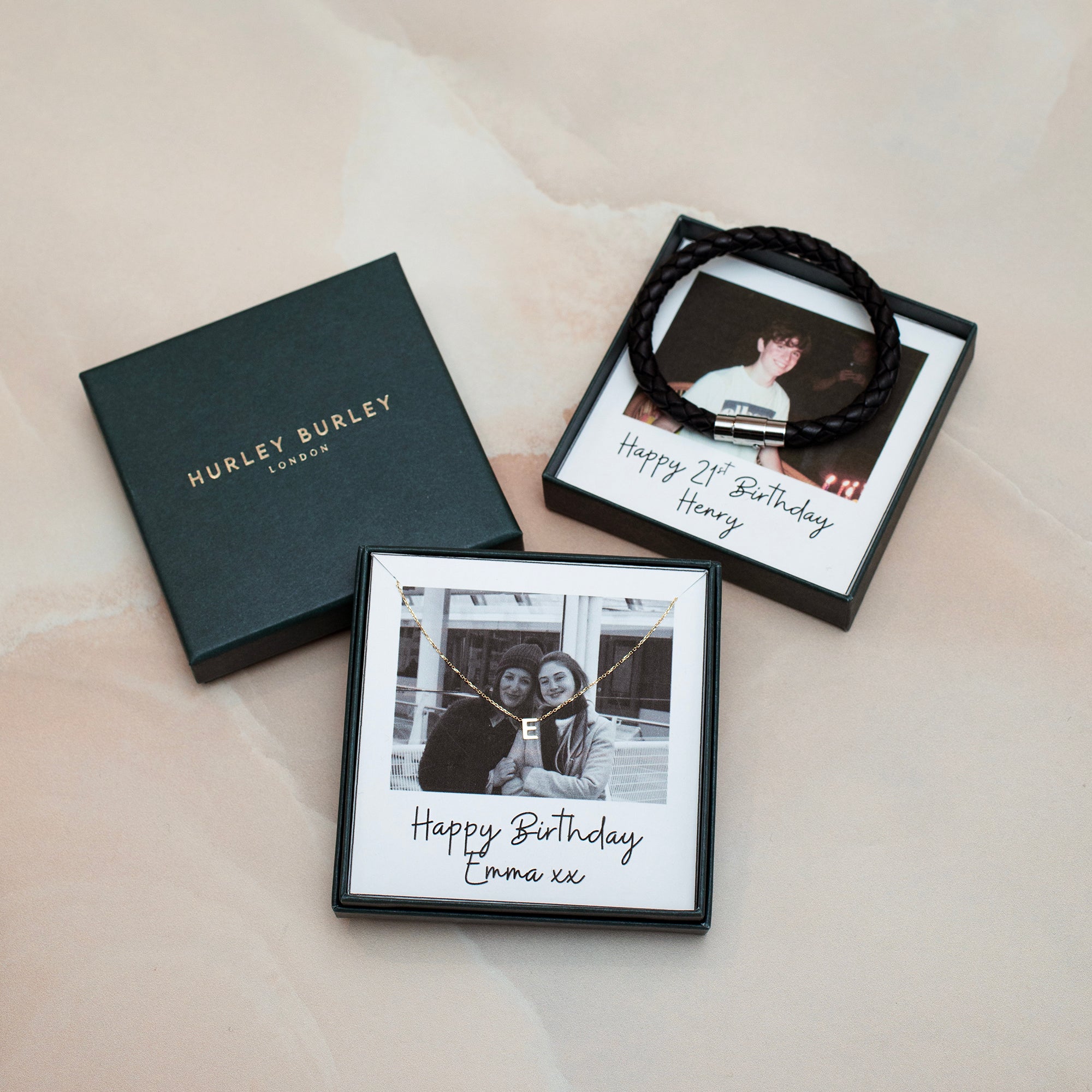 Personalised Men's Plaited Leather Bracelet With Photobox