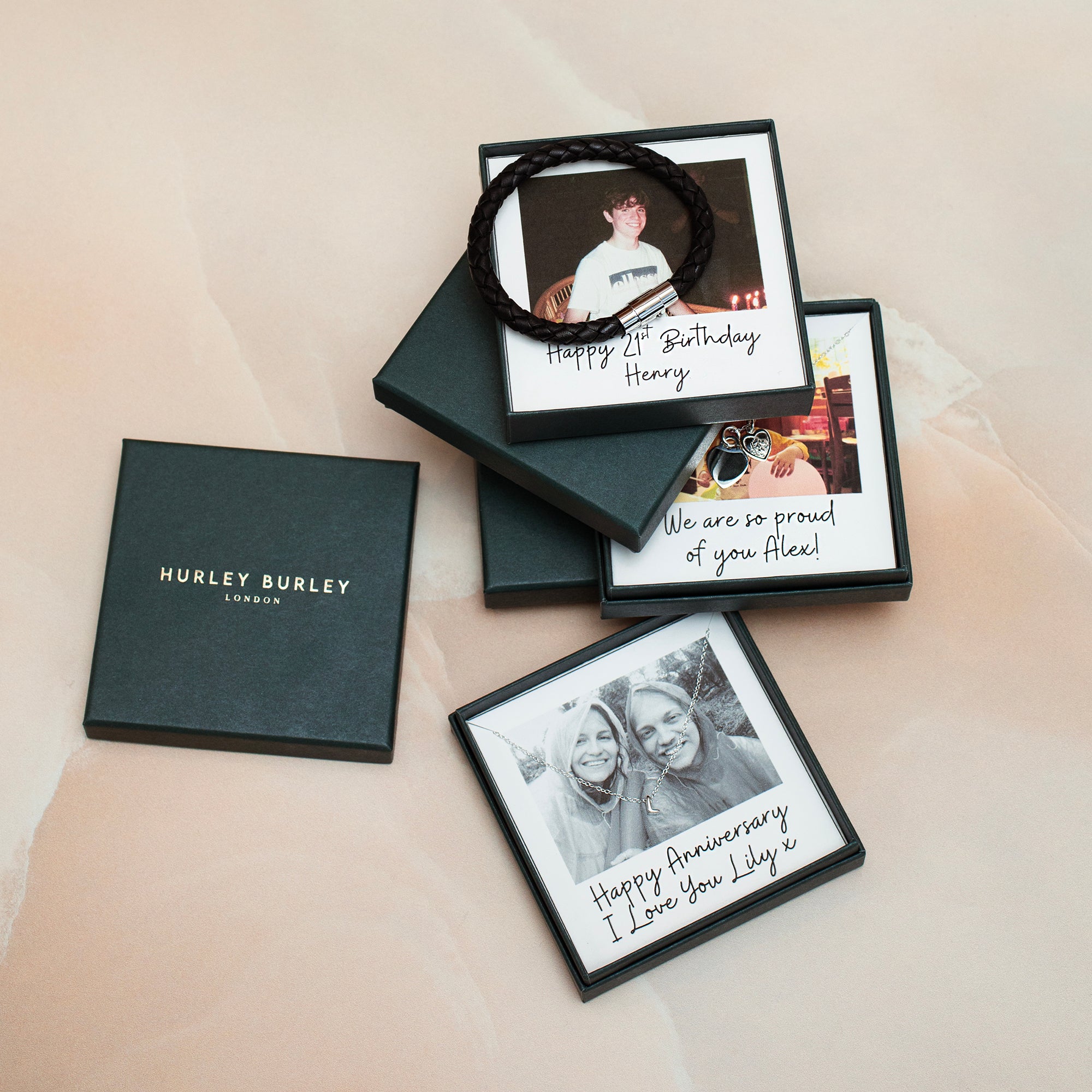 Personalised Men's Double Wrap Bracelet With Photobox