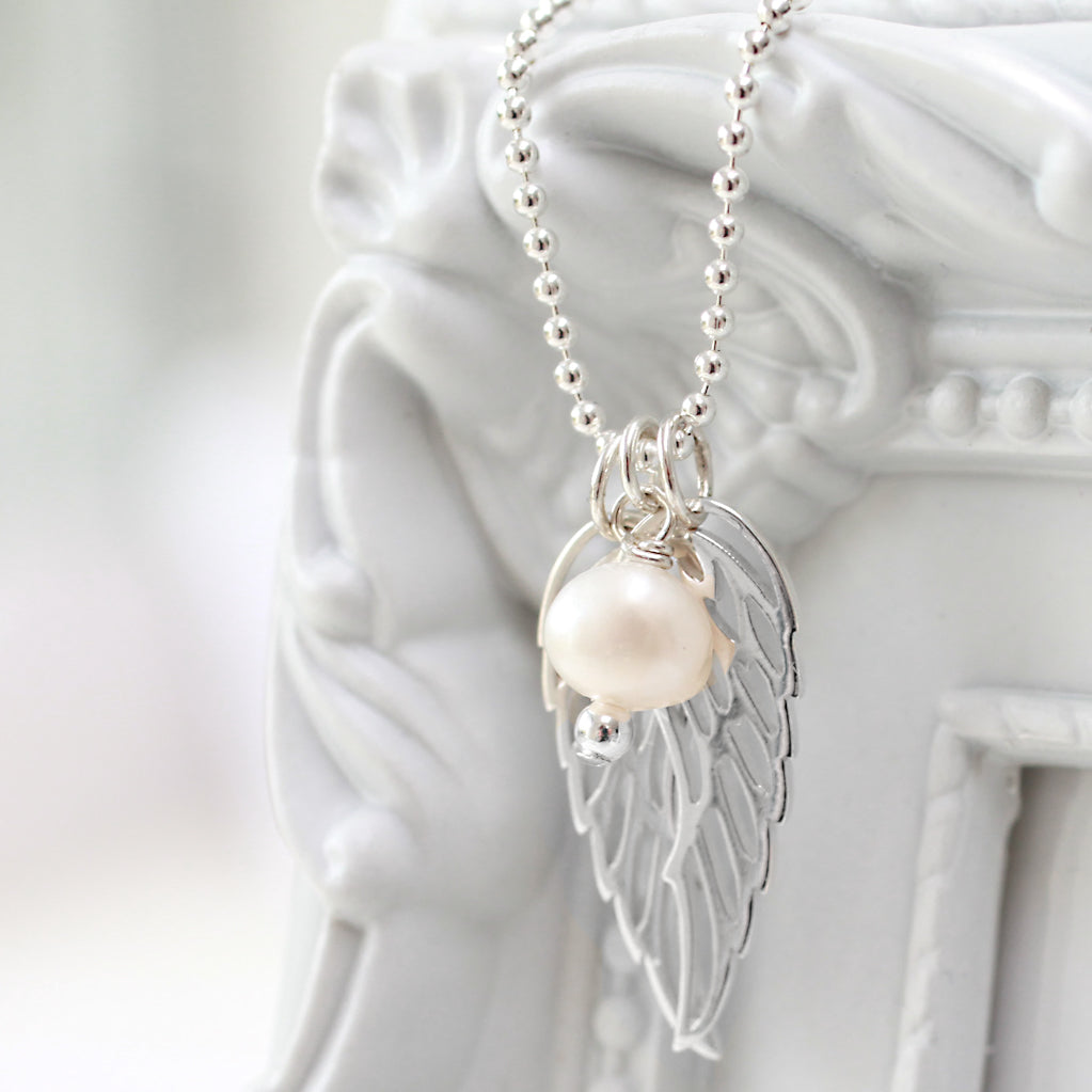 Sterling Silver Double Angel Wing Necklace