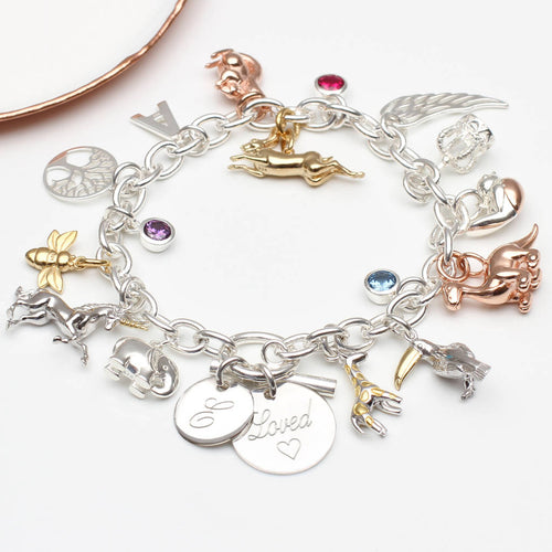 Create A Personalised Sterling Silver Charm Bracelet