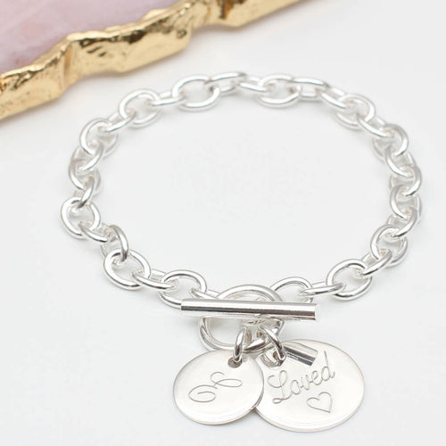 Personalised Sterling Silver Message Bracelet
