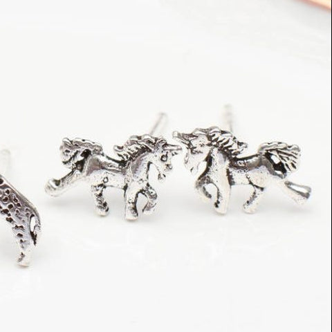 Sterling Silver Mini Animal Stud Earrings