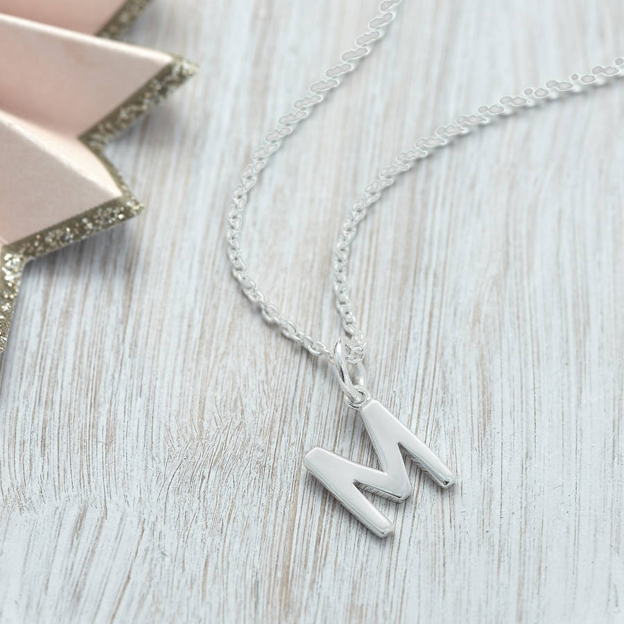 Personalised Sterling Silver Initial Charm Necklace