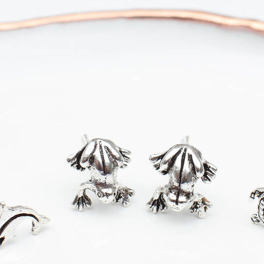 Sterling Silver Mini Animal Stud Earrings