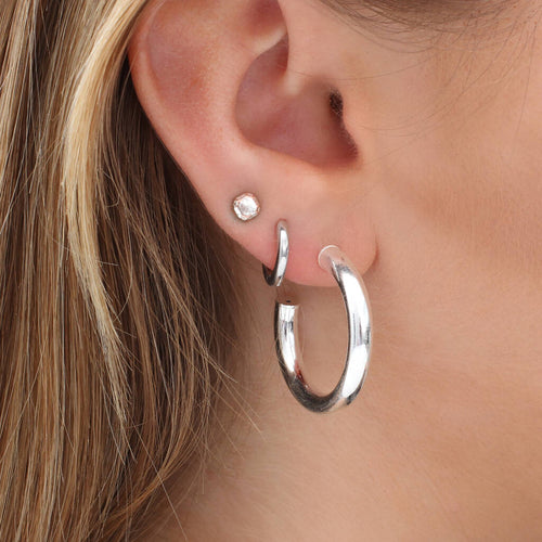 Sterling Silver Or Gold Plated Hoop Earrings