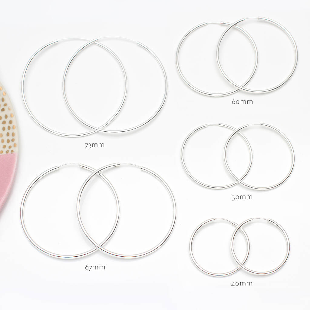 Sterling Silver Sleeper Style Hoop Earrings