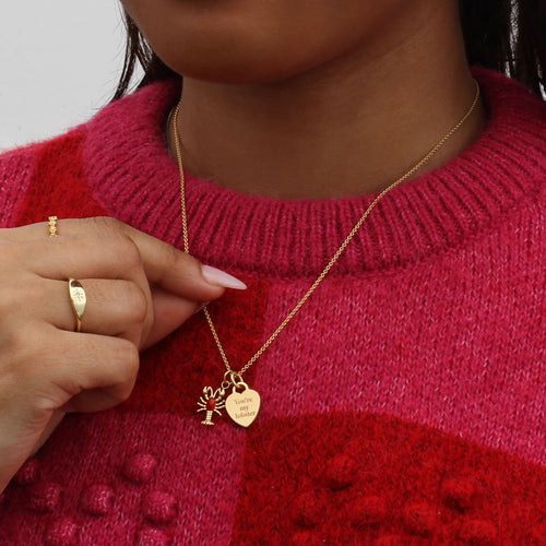Personalised Gold Or Silver You're My Lobster Charm Necklace