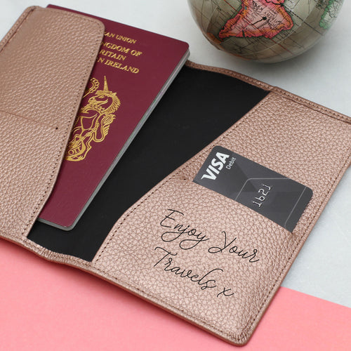 Personalised Luxury Leather Passport Holder