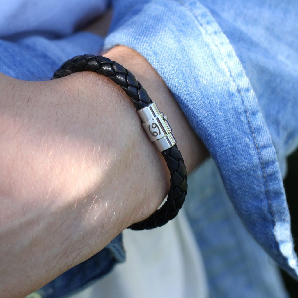 Personalised Zodiac Leather Bracelet