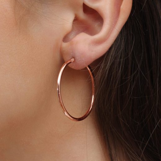 18ct Gold Plated or Sterling Silver Creole Hoop Earrings