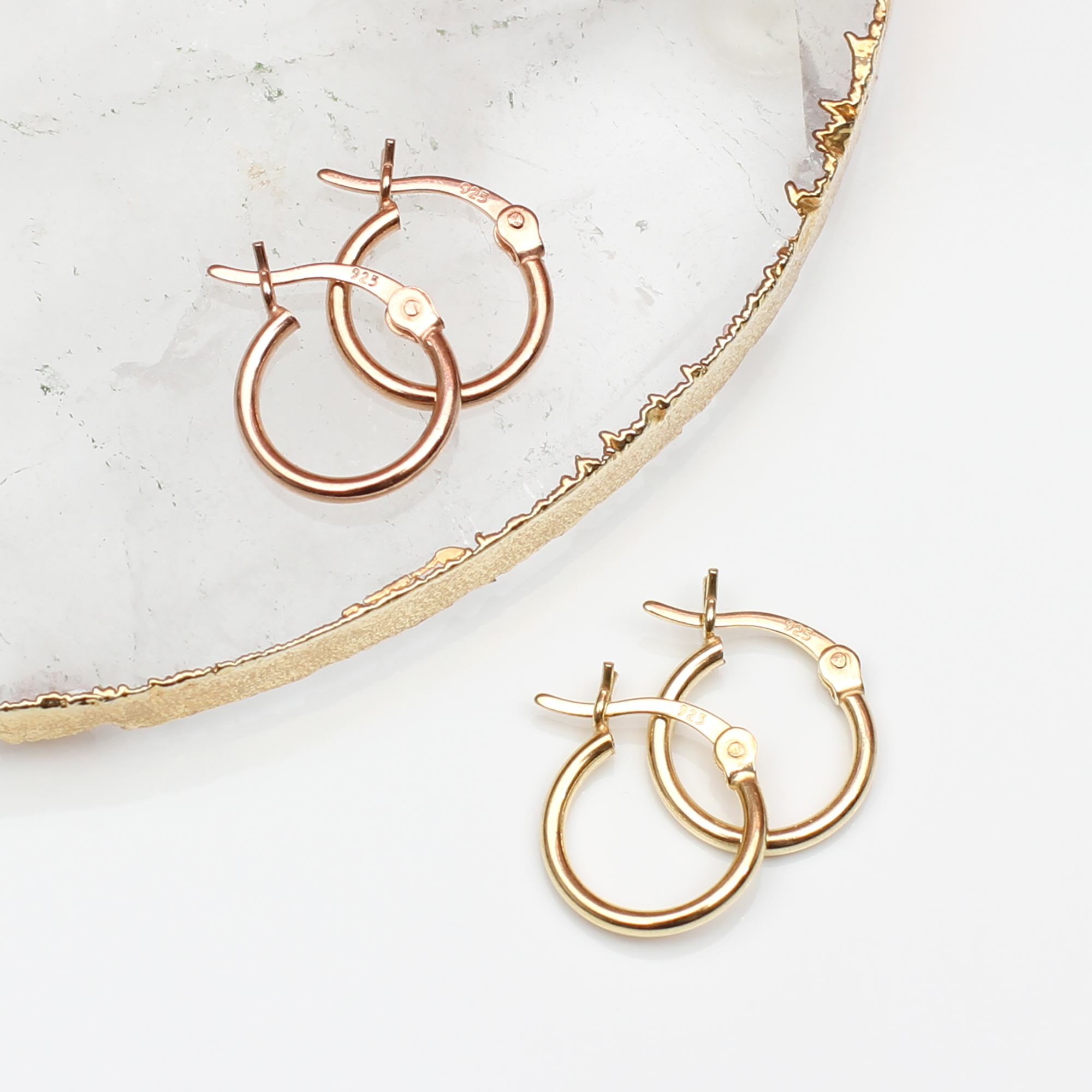 Sterling Silver Or 18ct Gold Plated Mini Hoop Earrings