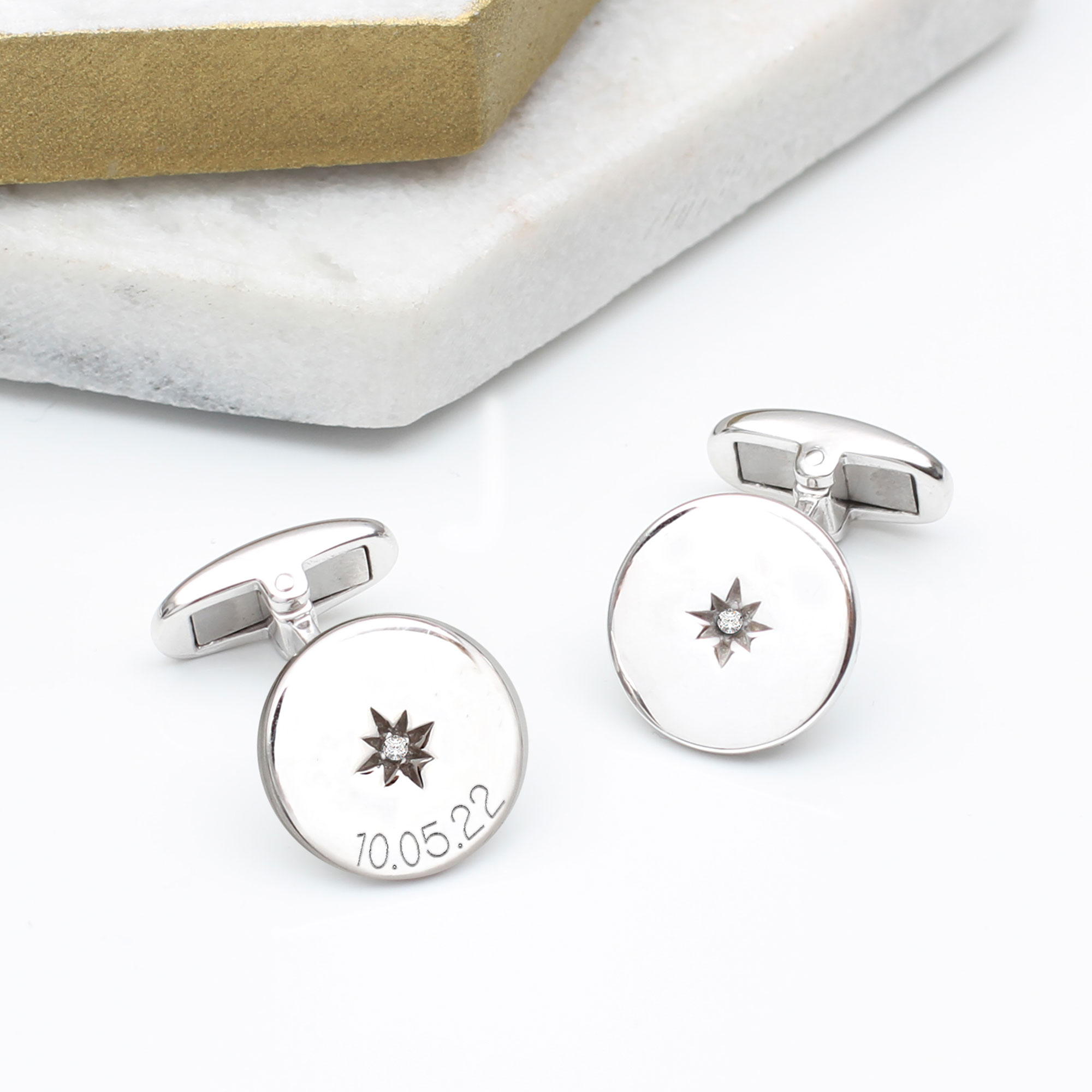 Men's Sterling Silver Cufflinks, Customized Cufflinks