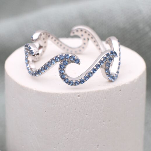 Sterling sales wave ring